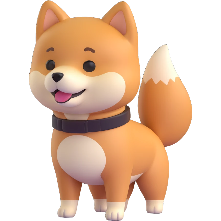 shiba inu standing, sick emoji