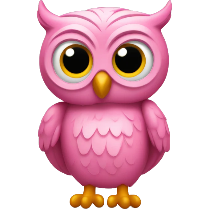 A pink owl with a thumb up.  emoji