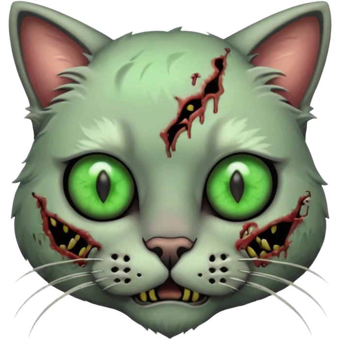 Zombie cat face emoji