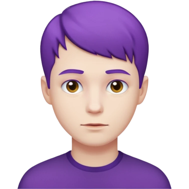 men with purple short hair emoji