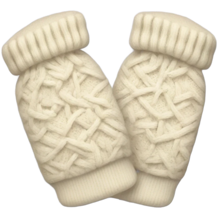 cream colored mittens emoji