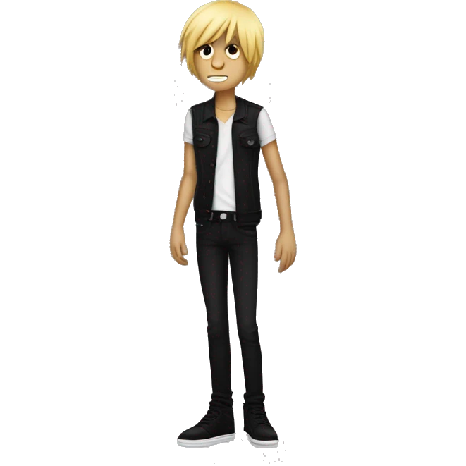 full body of an emo man   emoji