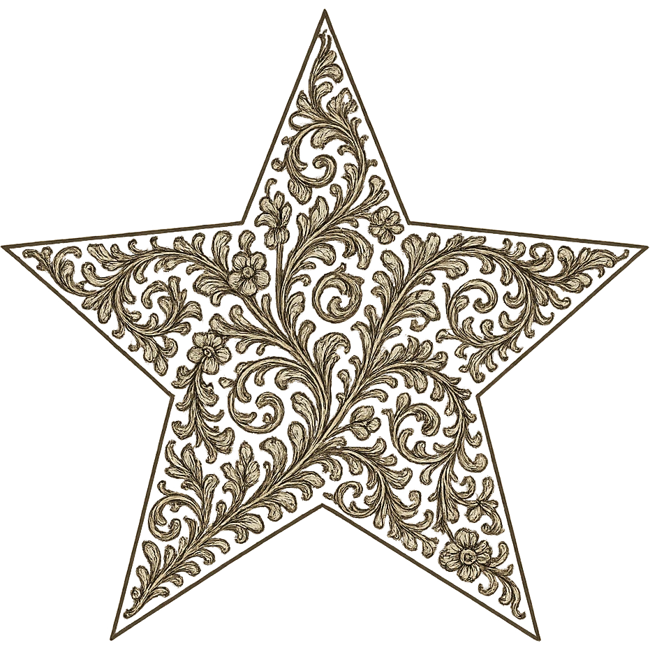 star with a floral filigree emoji