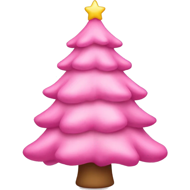 cute pink Christmas tree emoji