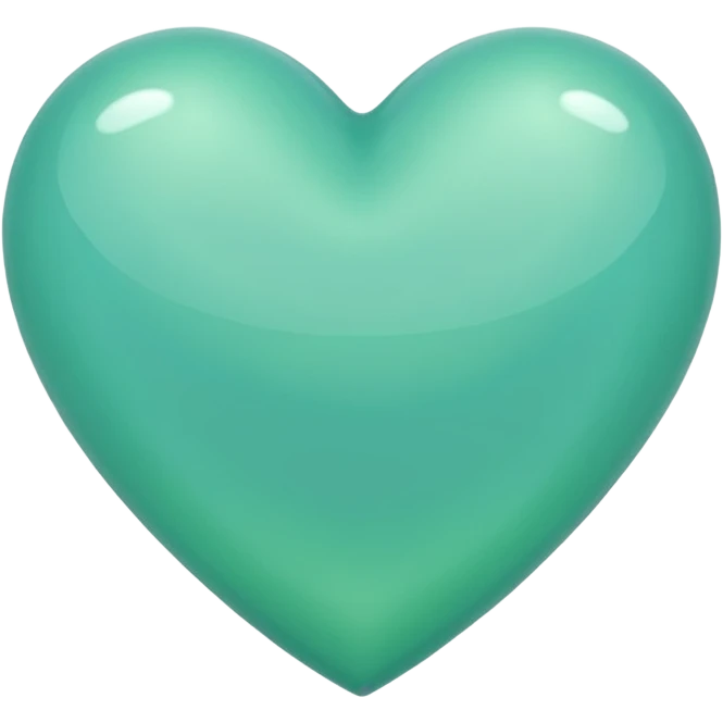 Corazon verde agua emoji