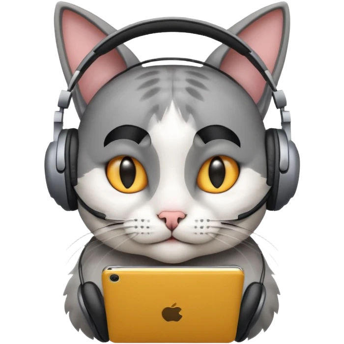 Cat have a headphone emoji