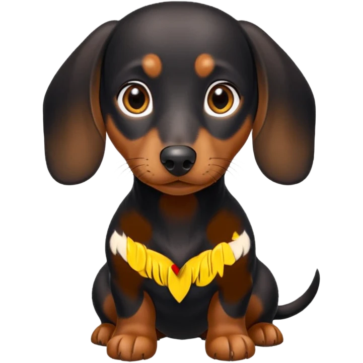 Black and tan dachshund emoji