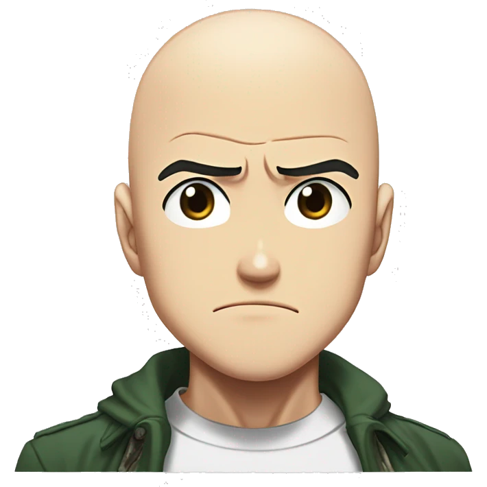 Saitama one punch man pissed off emoji