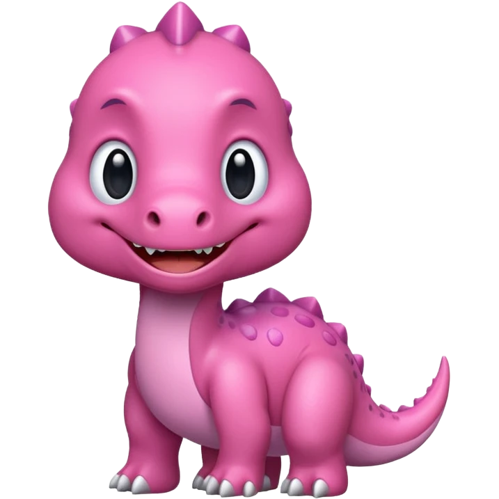 Dinosaurio rosa cute emoji