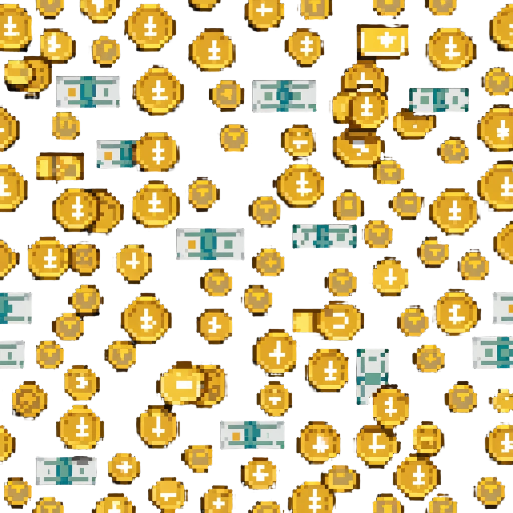gold coins and bills emoji