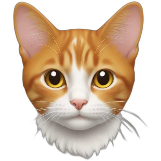 un chat roux et un mulot emoji