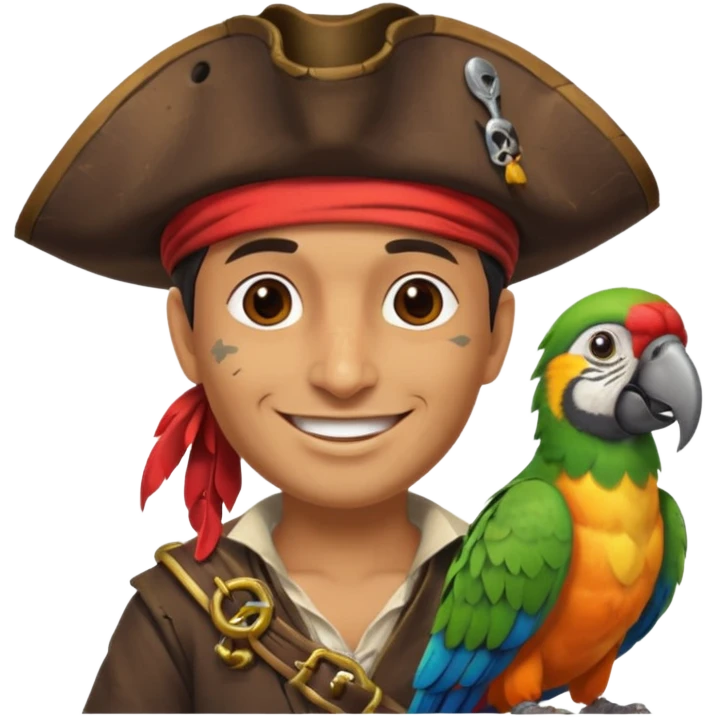 pirate and parrot emoji