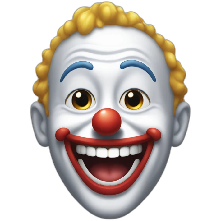 Macron like a clown laughing emoji