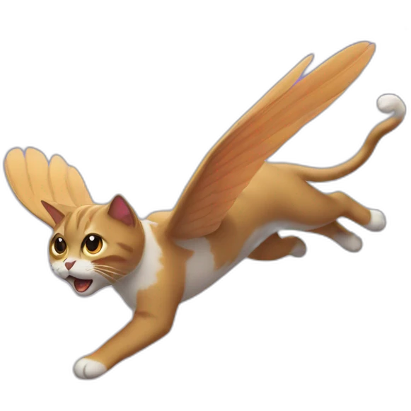 flying cat emoji
