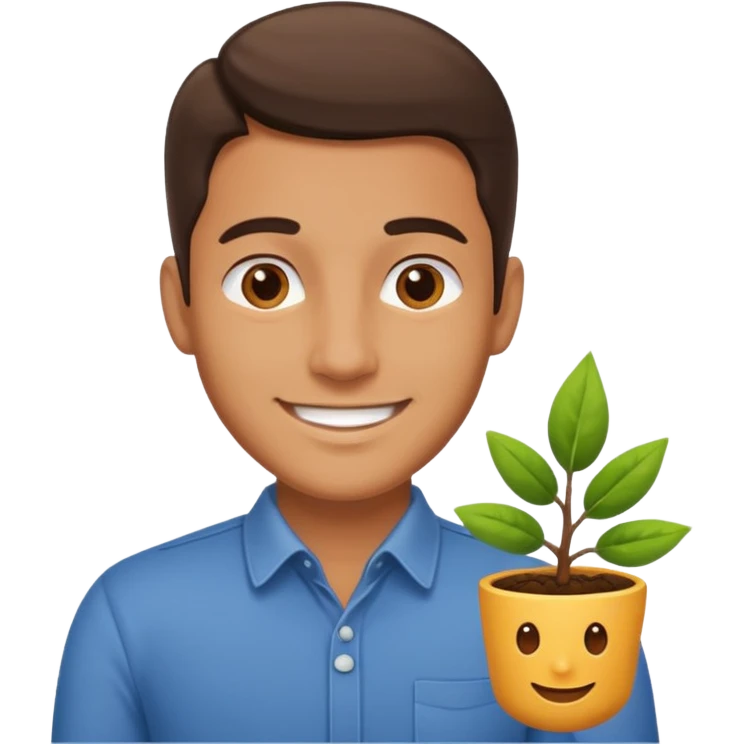 hazme un emoji que le este ayudando a una empresa a dejar de perder tiempo en tareas repetitivas y empezar a centrarse en lo que realmente importa: crecer. y que sea un hombre el emoji emoji