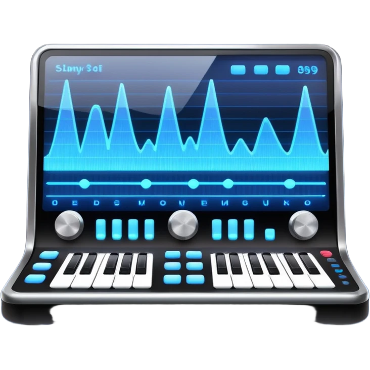 music mixing board screen emoji