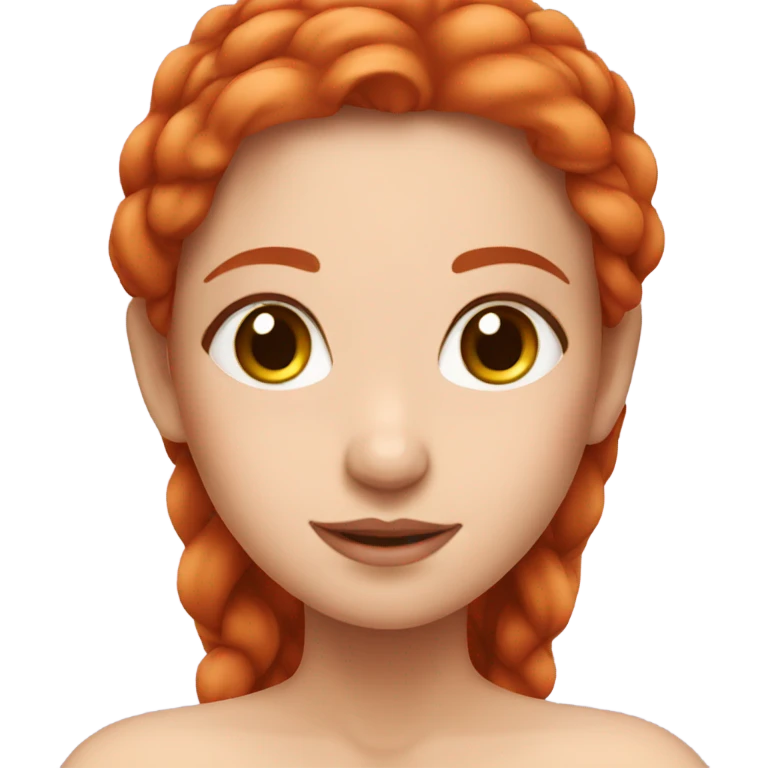Red hair girl in spa emoji