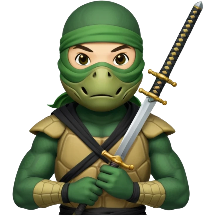 turtle ninja with sword emoji