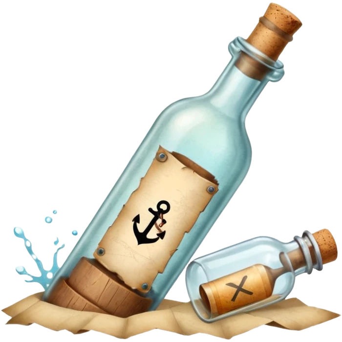 Message letter in Bottle emoji