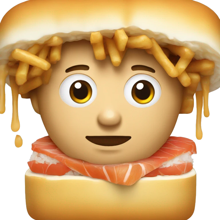 Poutine mange sushi  emoji