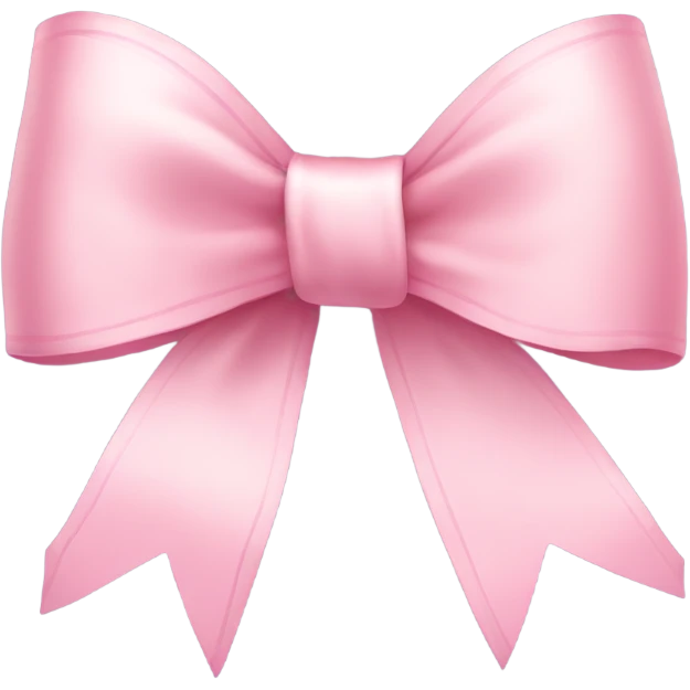 light pink ribbon bow emoji