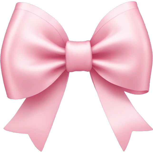 light pink ribbon bow emoji