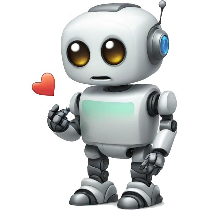 Cute robot sending a text  emoji