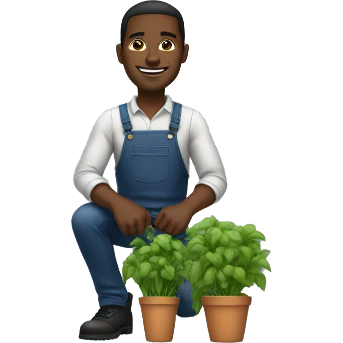 Black guy weeding emoji