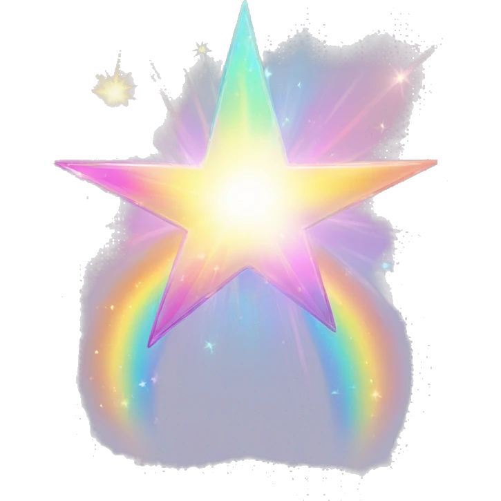 Shiny Iridescent Pastel Glittery Sparkle Rainbow Beam Ray emoji