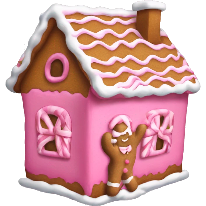pink gingerbread house emoji