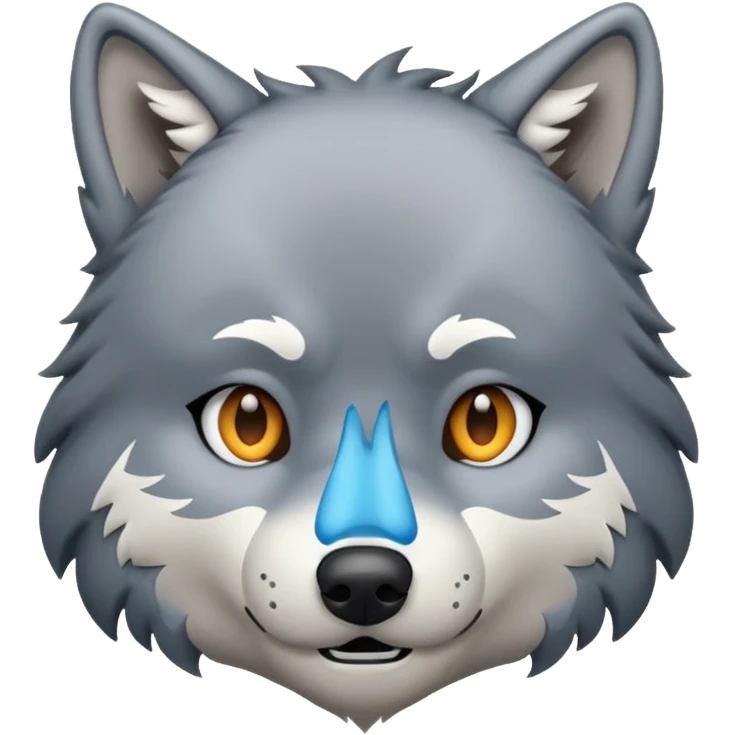 un lobo con frio emoji