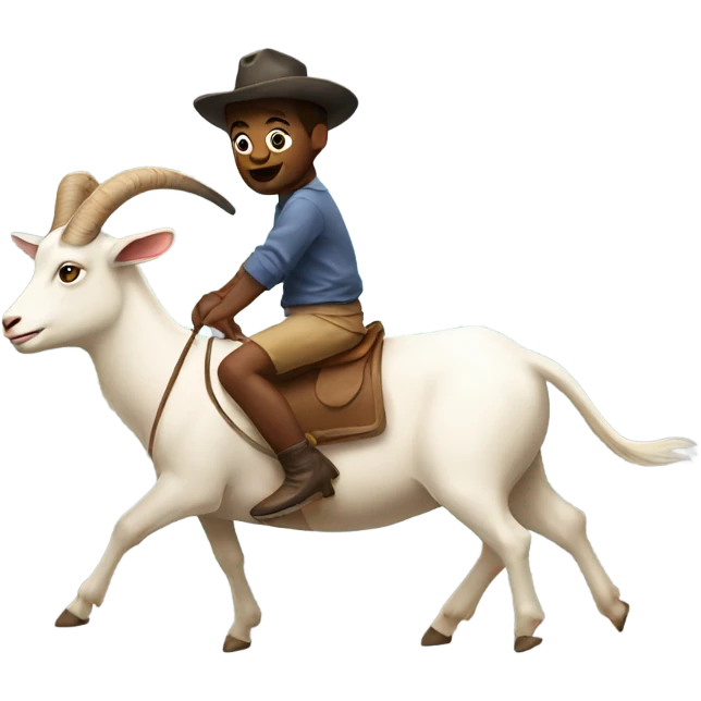 Draw an egg riding a goat emoji