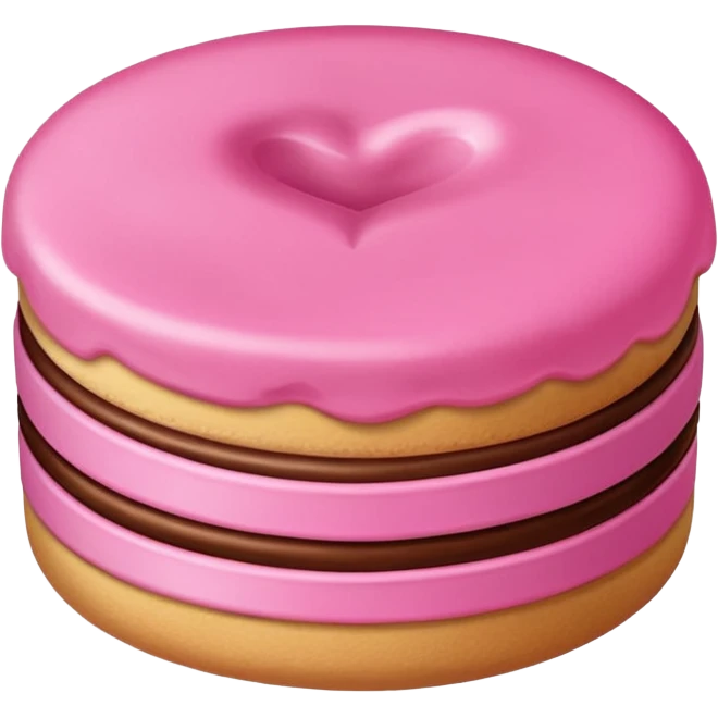 Yumuş yumuş pembe ayıcık elinde kremalı kek tutan emoji