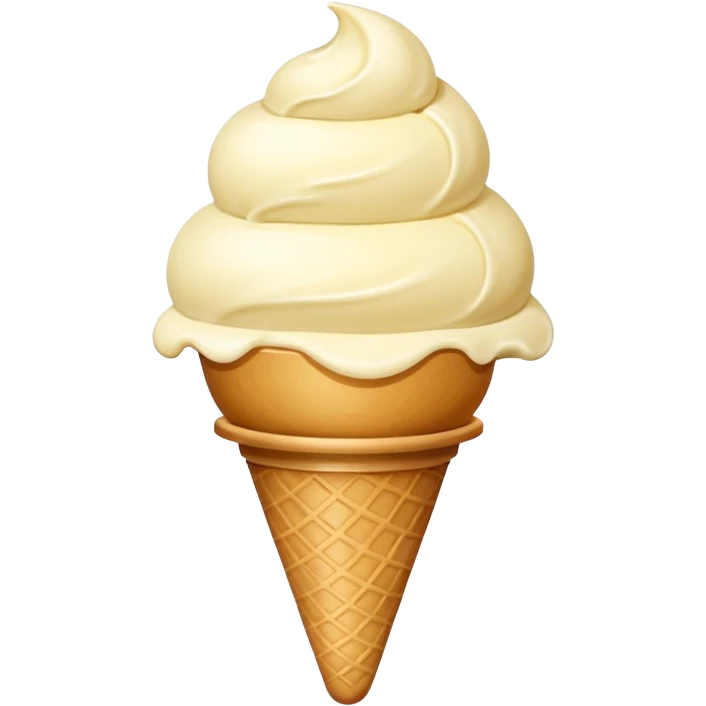single vanilla ice cream scoop, simple, clear, focus on creamy texture, isolated, no background emoji