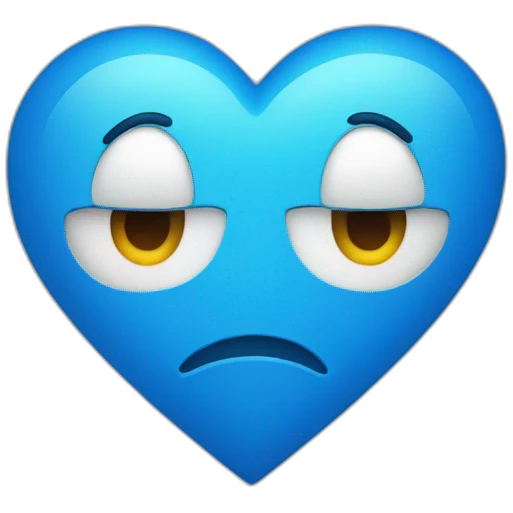 Blue heart emoji. emoji