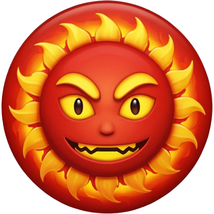 Evil sun emoji
