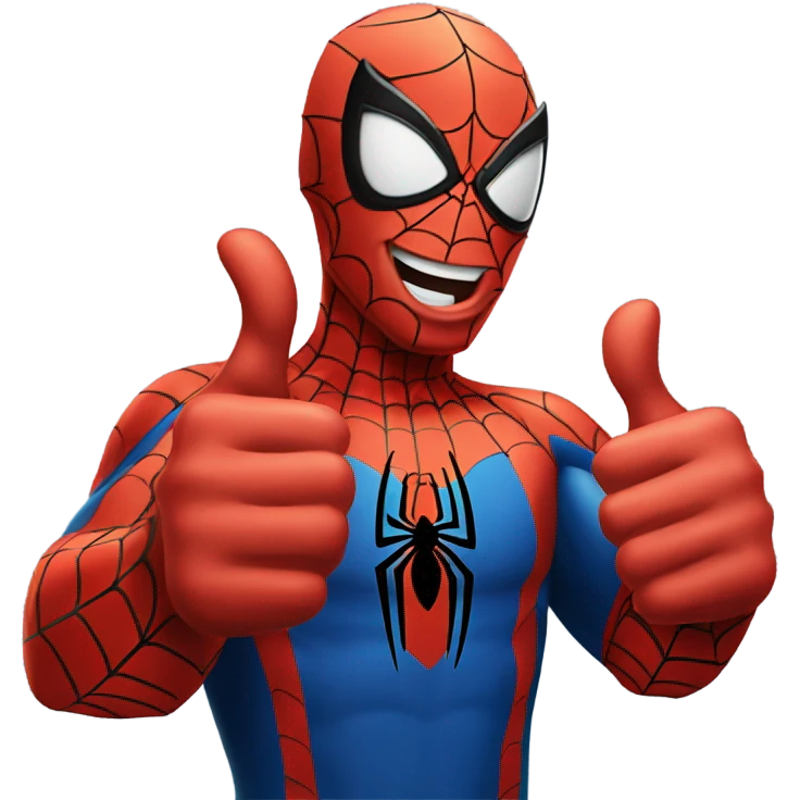 Spiderman with thumbs up  emoji