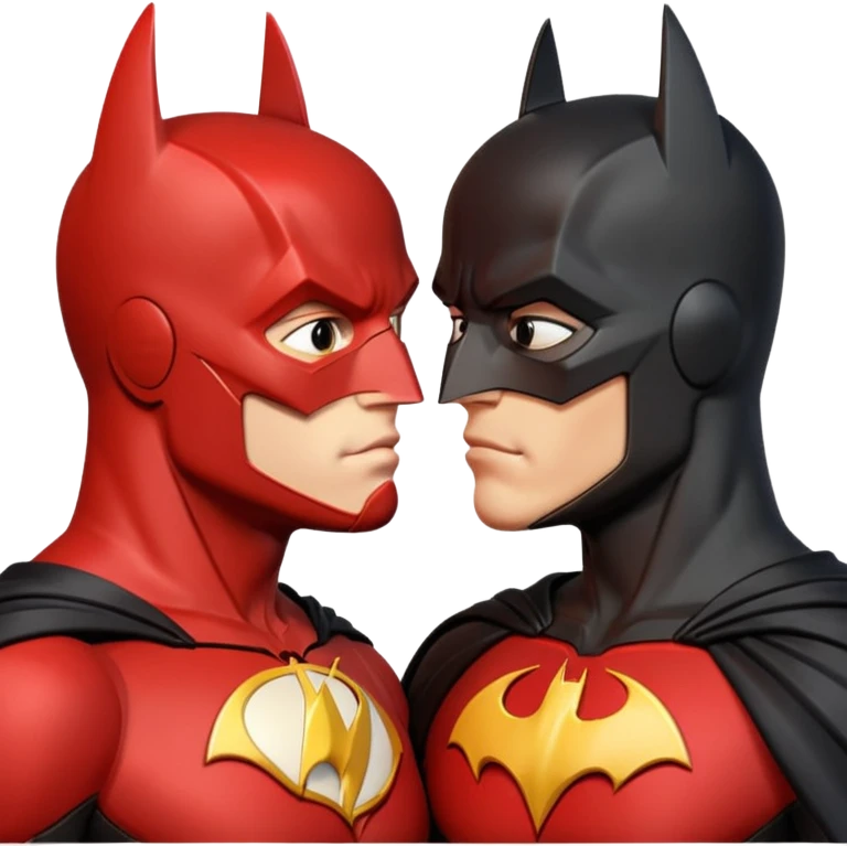 Batman and The Flash kiss emoji