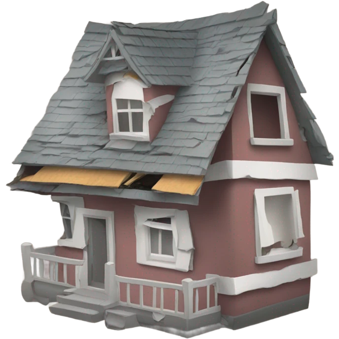 Broken down house emoji