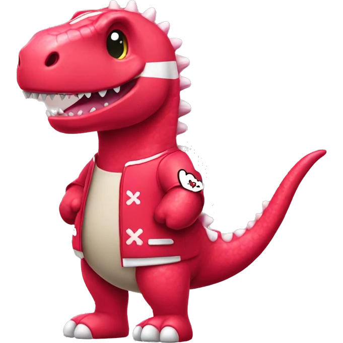 arsenal dino wearing hello kitty  emoji