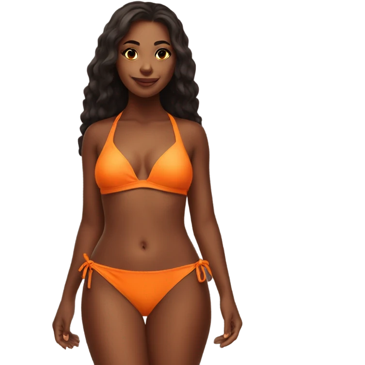 Cute Orange bikini emoji