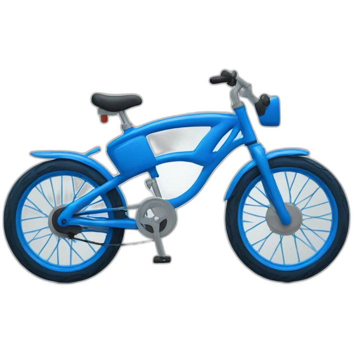 A blue bike wheeling emoji