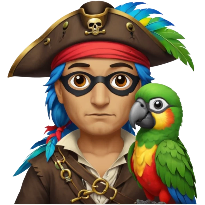 pirate and parrot emoji
