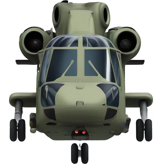 Military helicopter ch 47 dual rotors  emoji