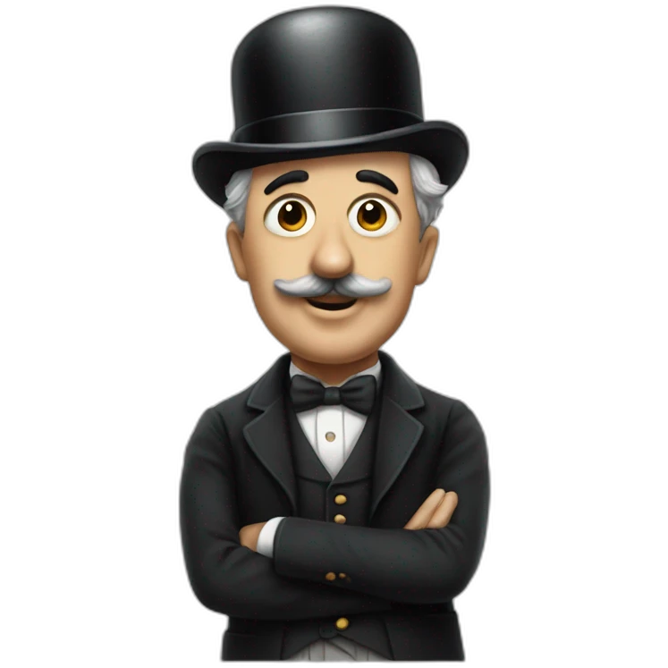 charlie chaplin without hat emoji
