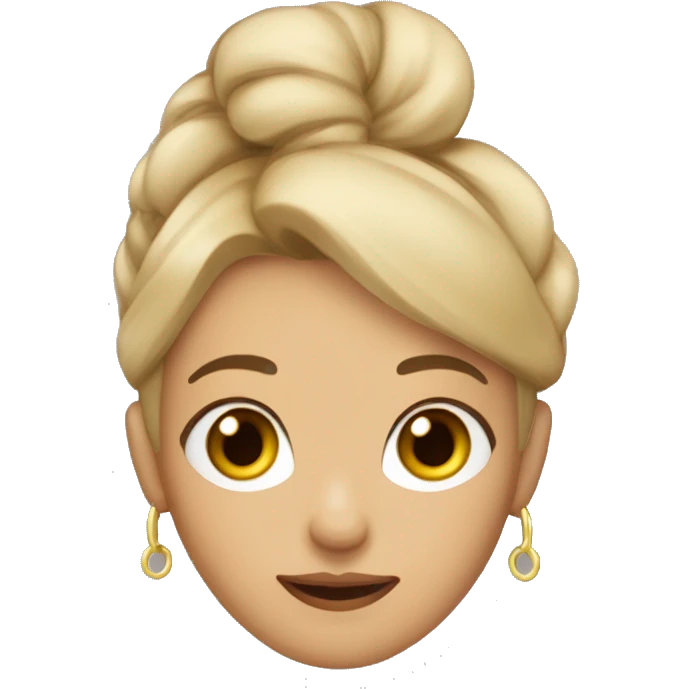 Mulher loira cabelos compridos olhos castanhos claro com sacolas em maos emoji
