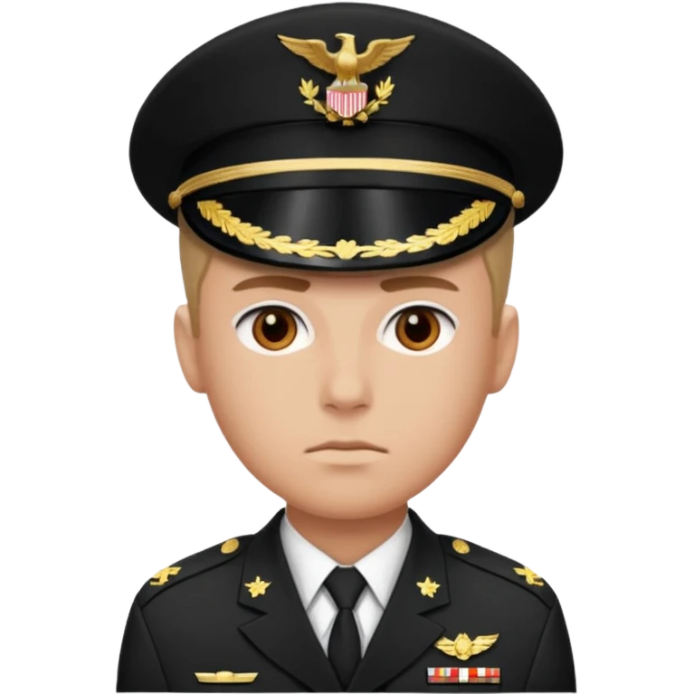 military, only head emoji
