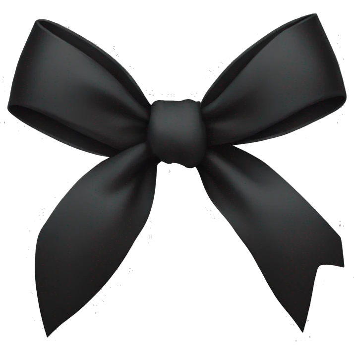 Black bow emoji