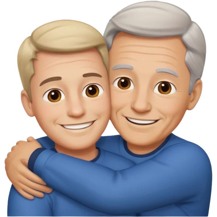 father-in-law and son-in-law hugging emoji