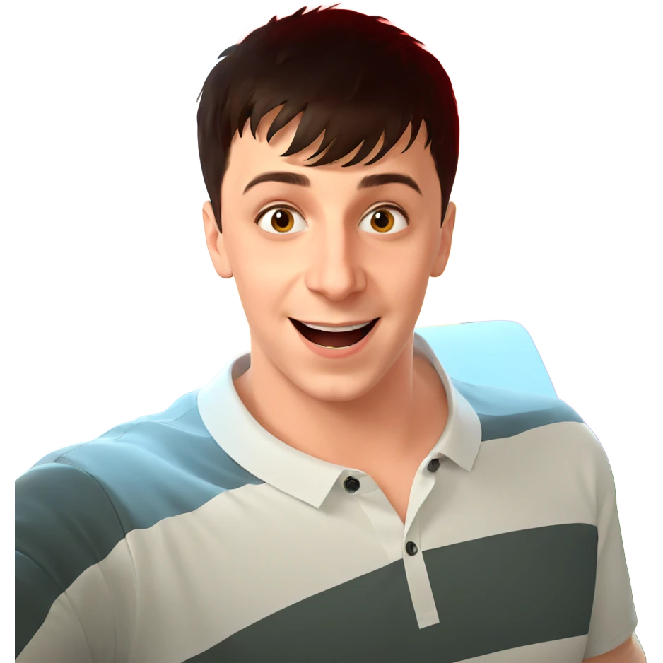 happy boy with phone emoji